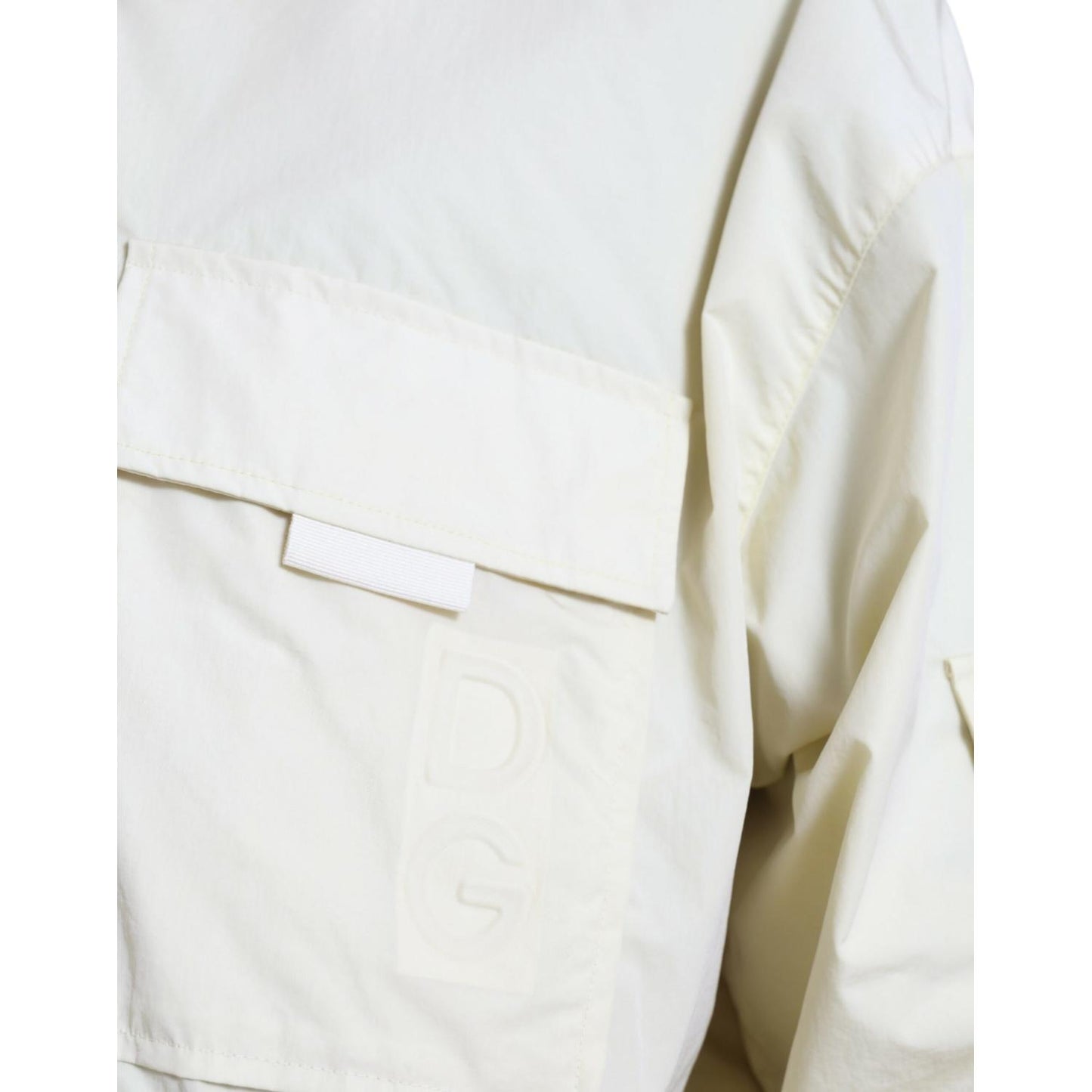 Dolce & Gabbana Yellow Nylon Collared Full Zip Parka Jacket