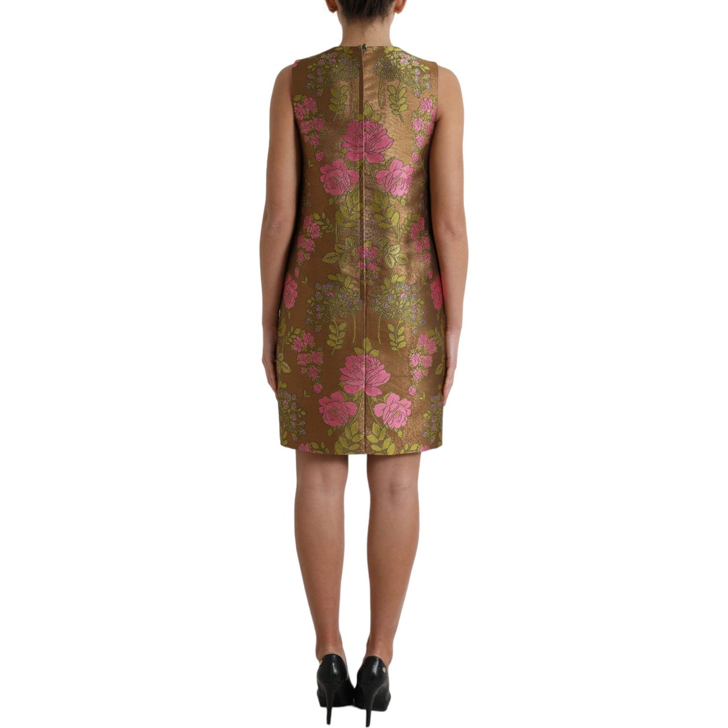 Dolce & Gabbana Elegant Floral Shift Sleeveless Mini Dress Dolce & Gabbana Sienna