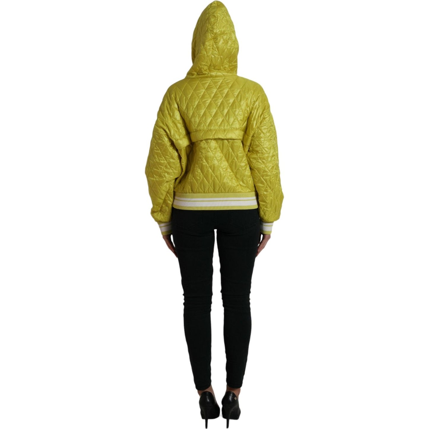 Dolce & Gabbana Radiant Yellow Hooded Jacket Dolce & Gabbana Dark Goldenrod