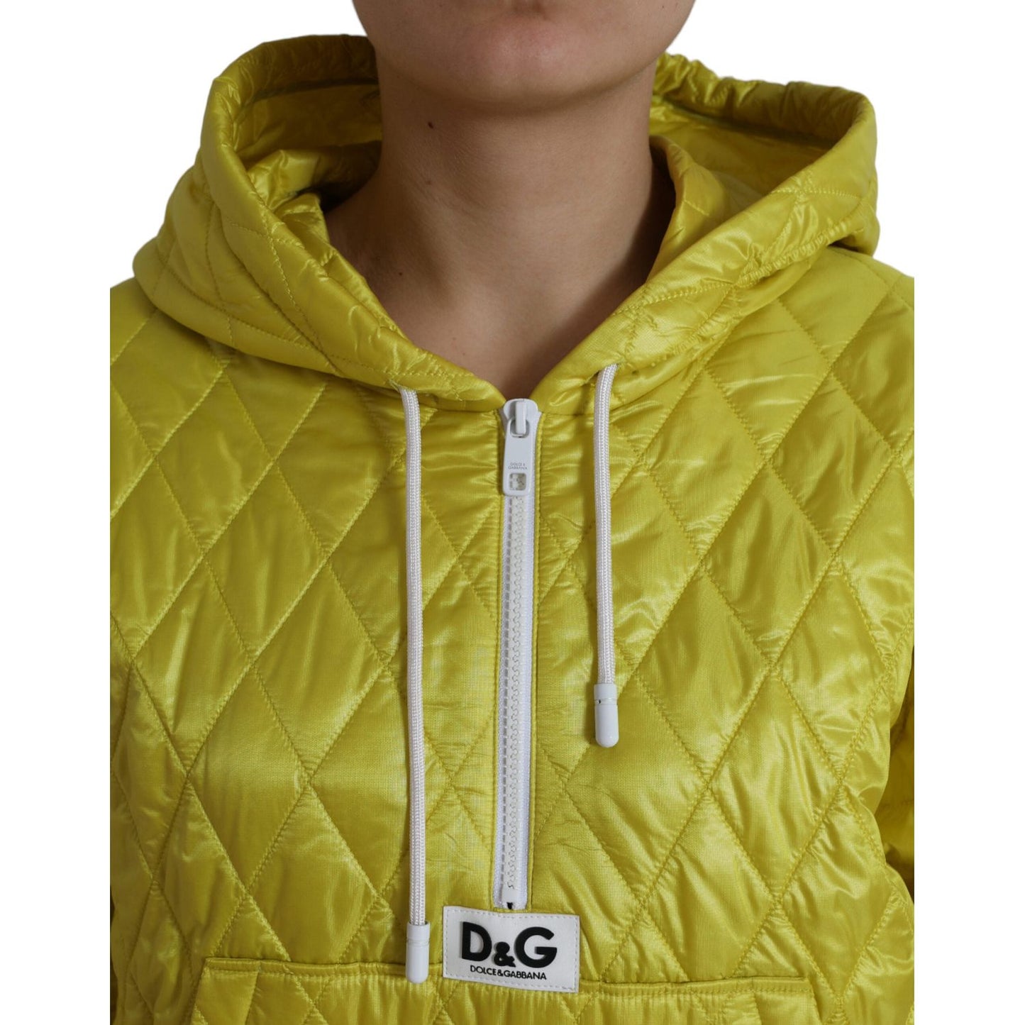Dolce & Gabbana Radiant Yellow Hooded Jacket Dolce & Gabbana Olive Drab