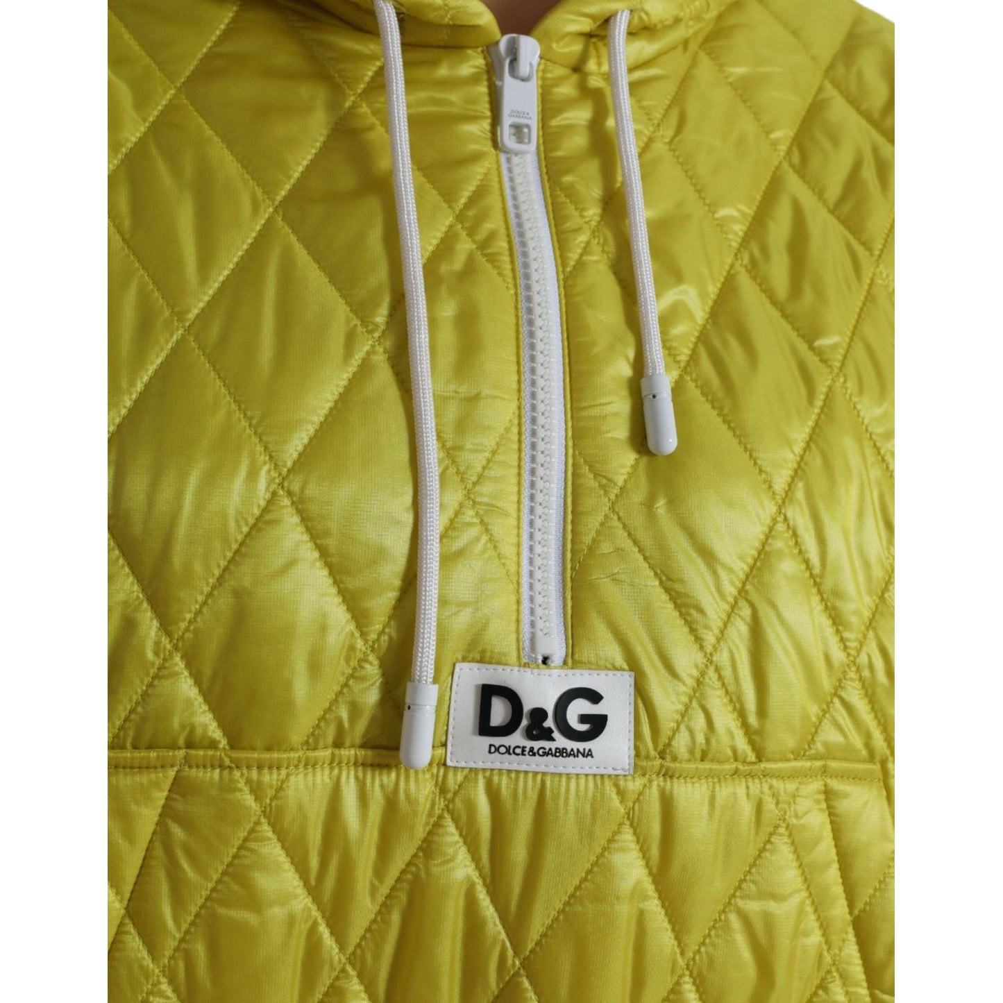 Dolce & Gabbana Radiant Yellow Hooded Jacket Dolce & Gabbana Dark Goldenrod
