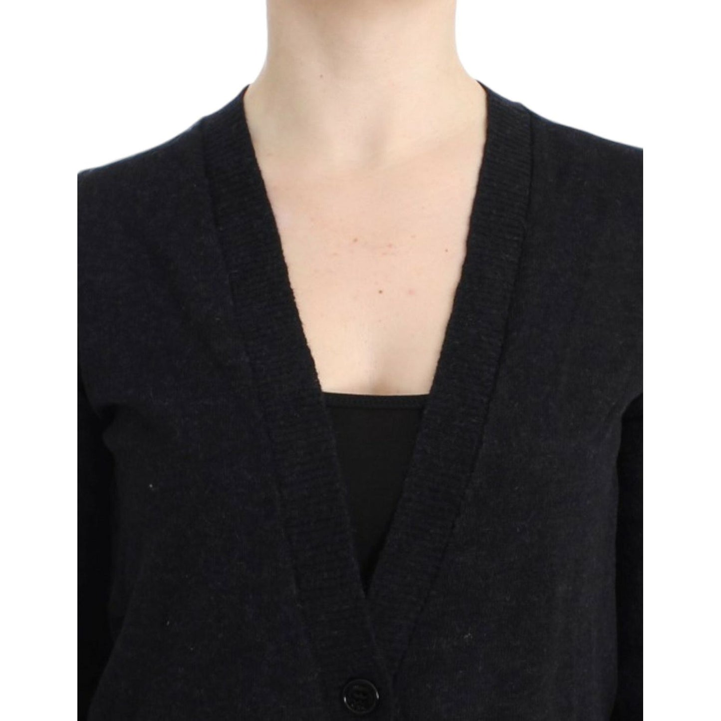 Costume National Elegant Deep V-neck Lightweight Cardigan Costume National Wheat