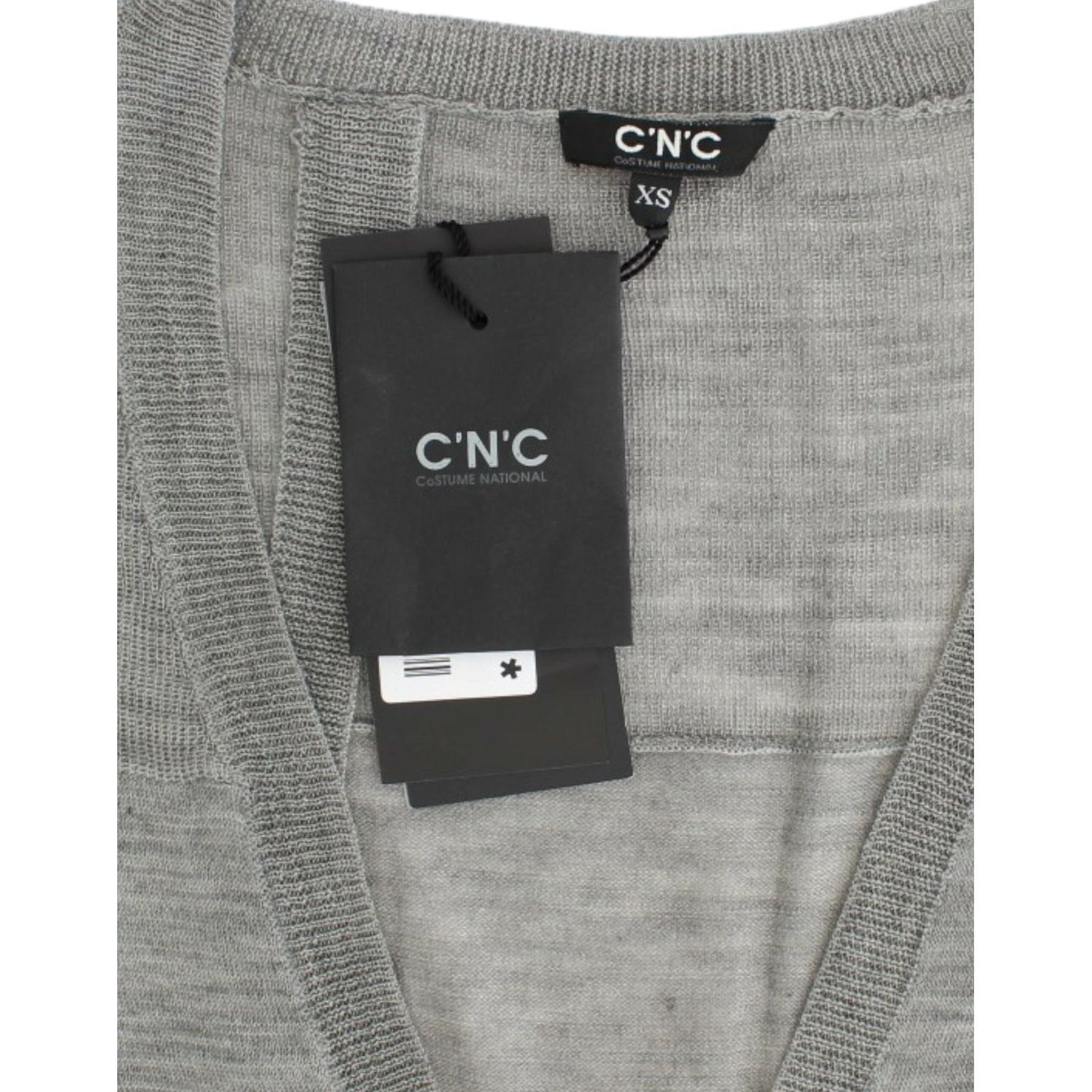 Costume National Chic Gray Lightweight Cardigan Costume National Light Slate Gray