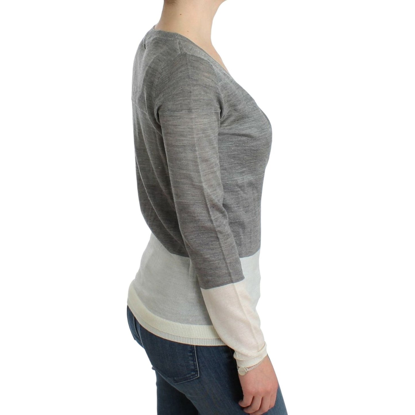 Costume National Chic Gray Lightweight Cardigan Costume National Slate Gray