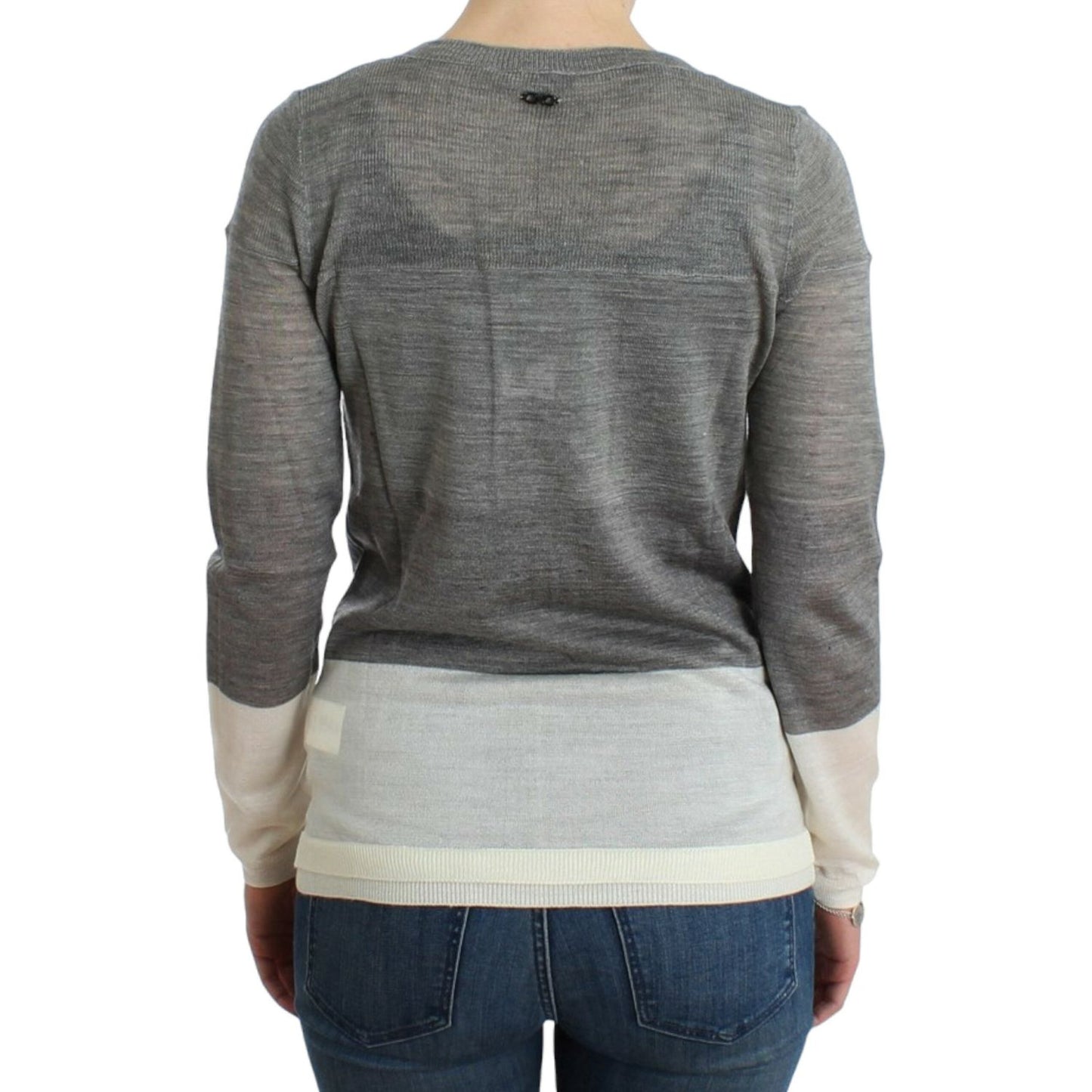 Costume National Chic Gray Lightweight Cardigan Costume National Dim Gray