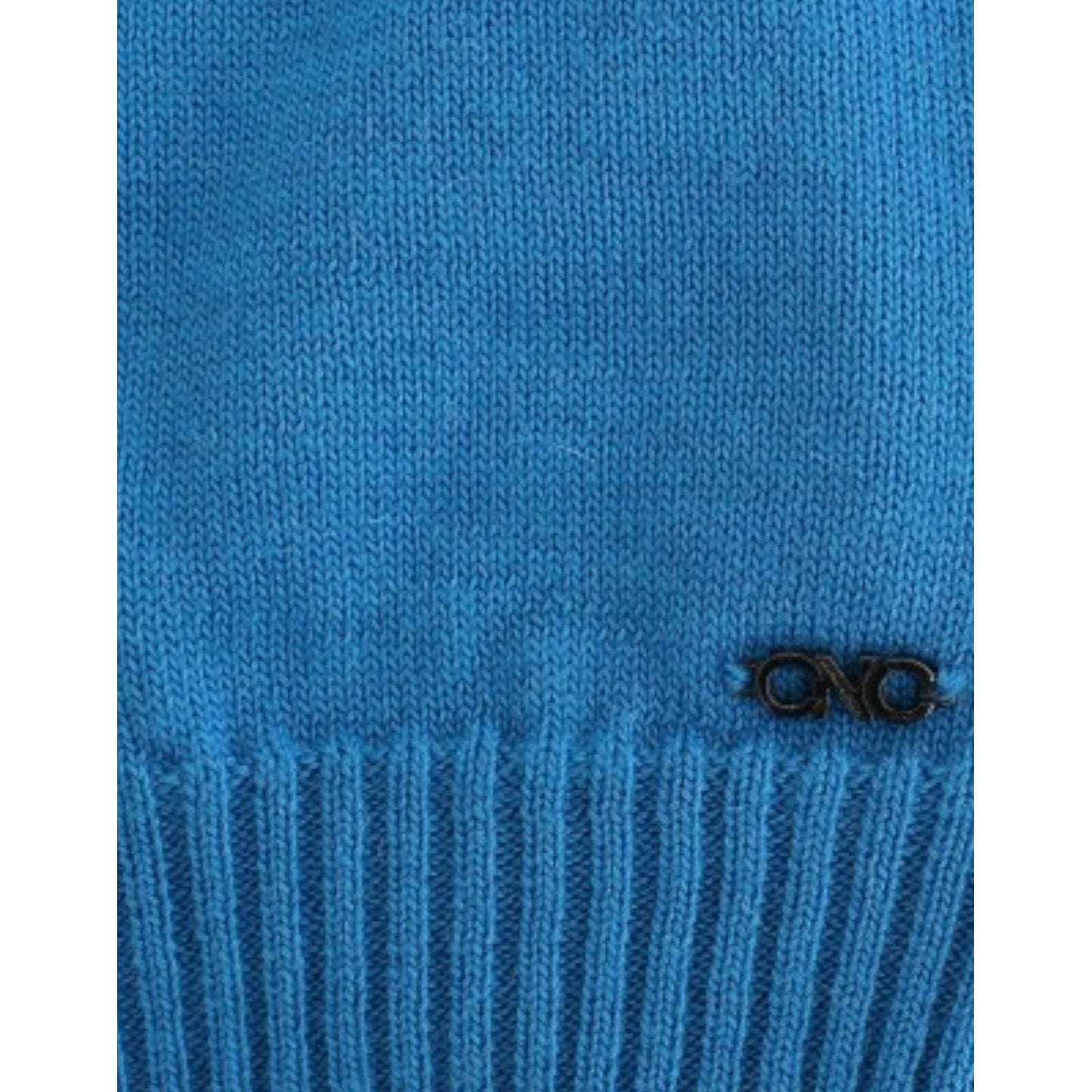 Costume National Cozy Scoop Neck Blue Knit Sweater Costume National Steel Blue