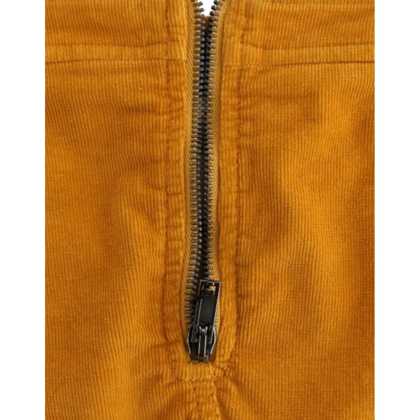Costume National Chic Yellow Corduroy Mini Skirt Costume National Dark Goldenrod