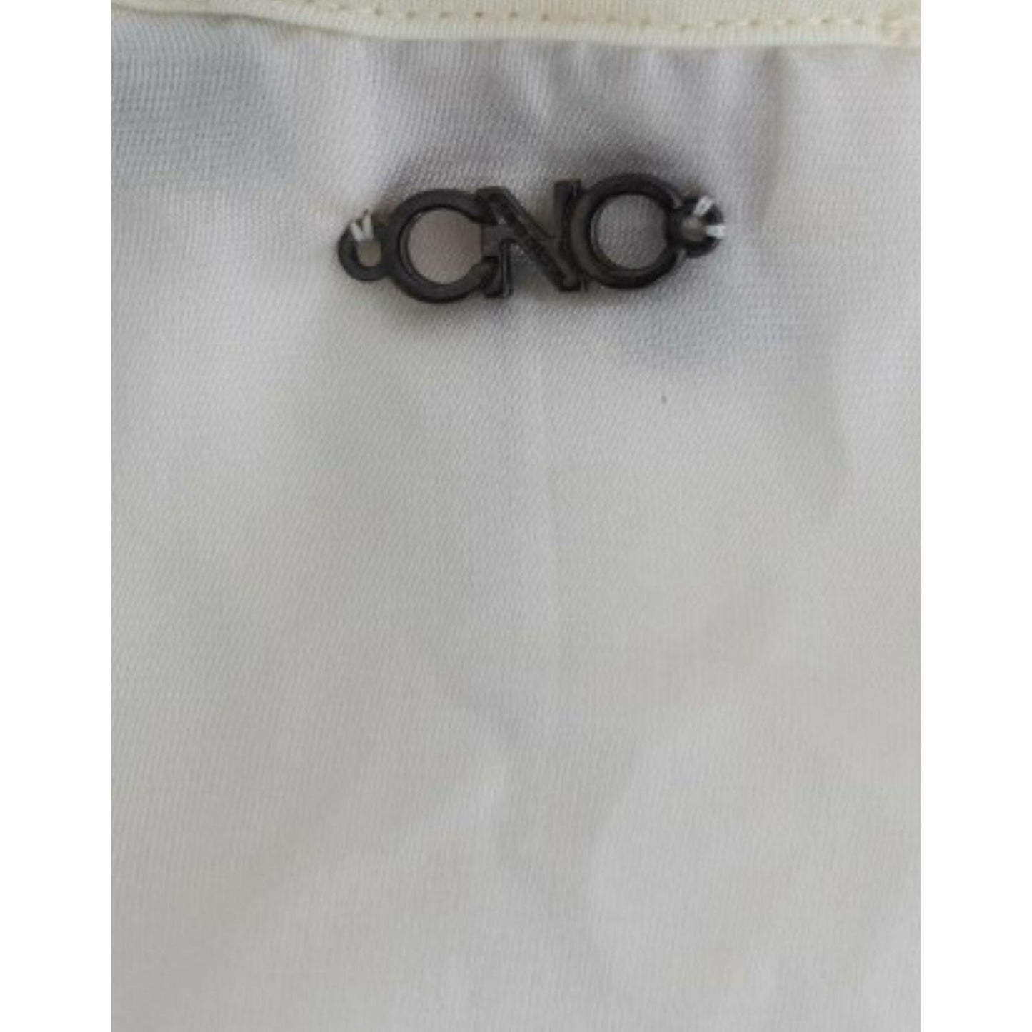 Costume National Chic White Modal Above-Knee Dress Costume National Dark Gray