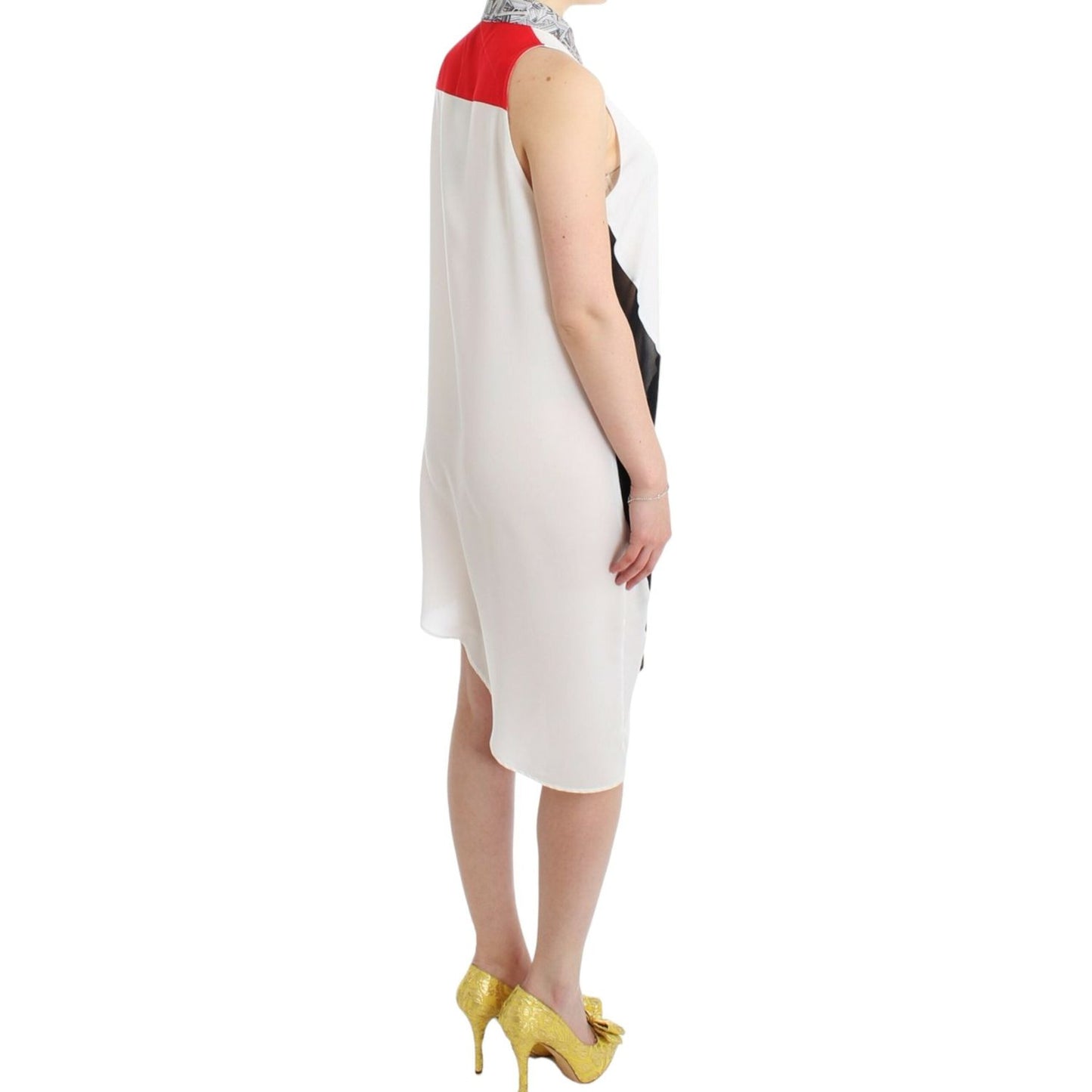 Costume National Asymmetric Hem Button-Up Shirt Dress Costume National Light Gray