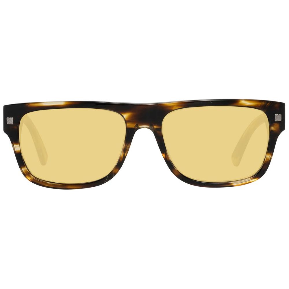 Ermenegildo Zegna Brown Men Sunglasses Ermenegildo Zegna Light Goldenrod