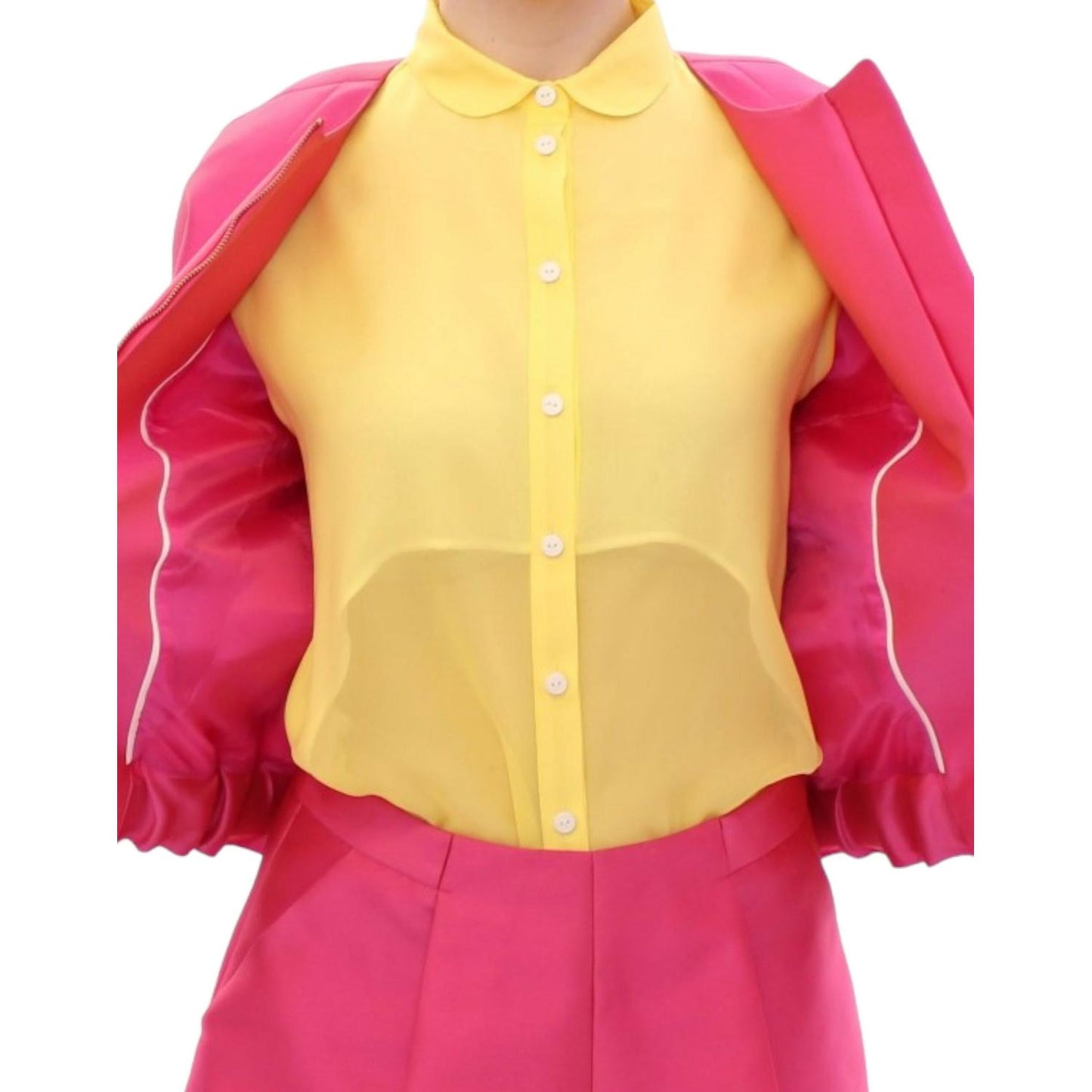 CO|TE Elegant Pink Silk Blend Jacket Coats & Jackets CO|TE Light Goldenrod