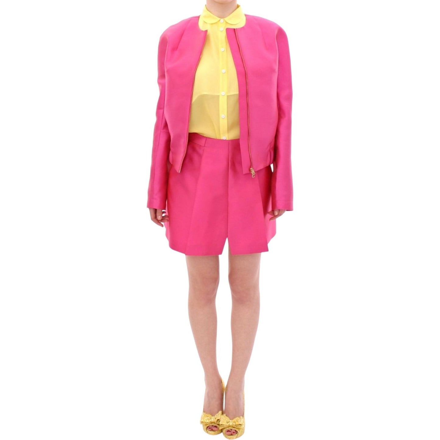 CO|TE Elegant Pink Silk Blend Jacket Coats & Jackets CO|TE Pale Violet Red
