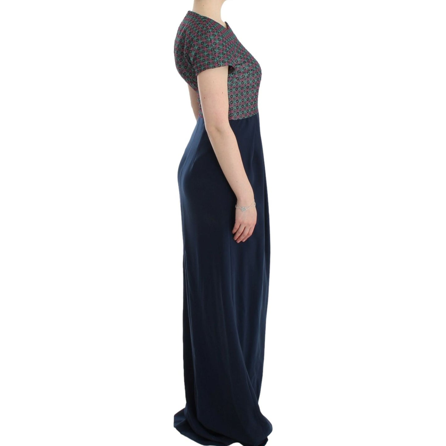 CO|TE Multicolor Short Sleeve Doris Long Dress CO|TE Dark Slate Gray