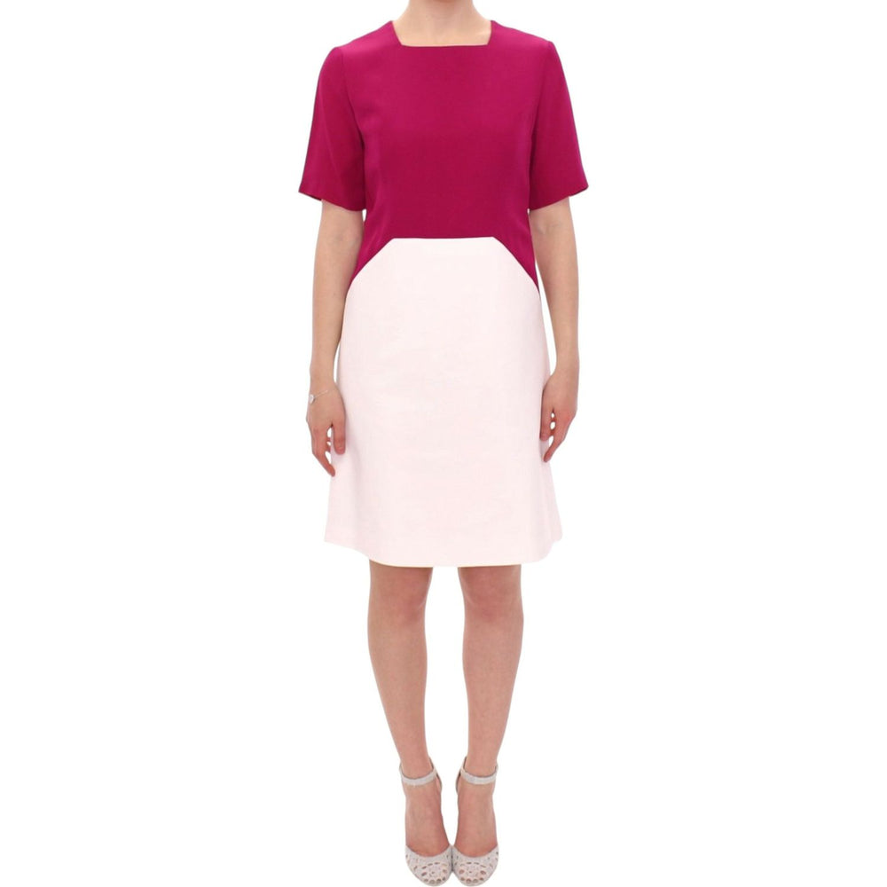 CO|TE Chic White and Pink Shift Robot Dress CO|TE Maroon