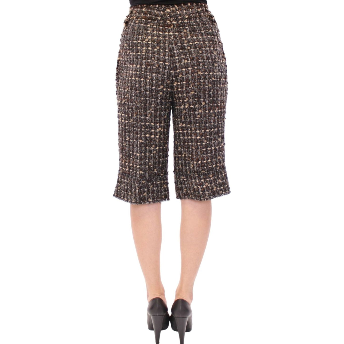 Dolce & Gabbana Elegant Multicolor Wool Blend Shorts Dolce & Gabbana Dark Slate Gray