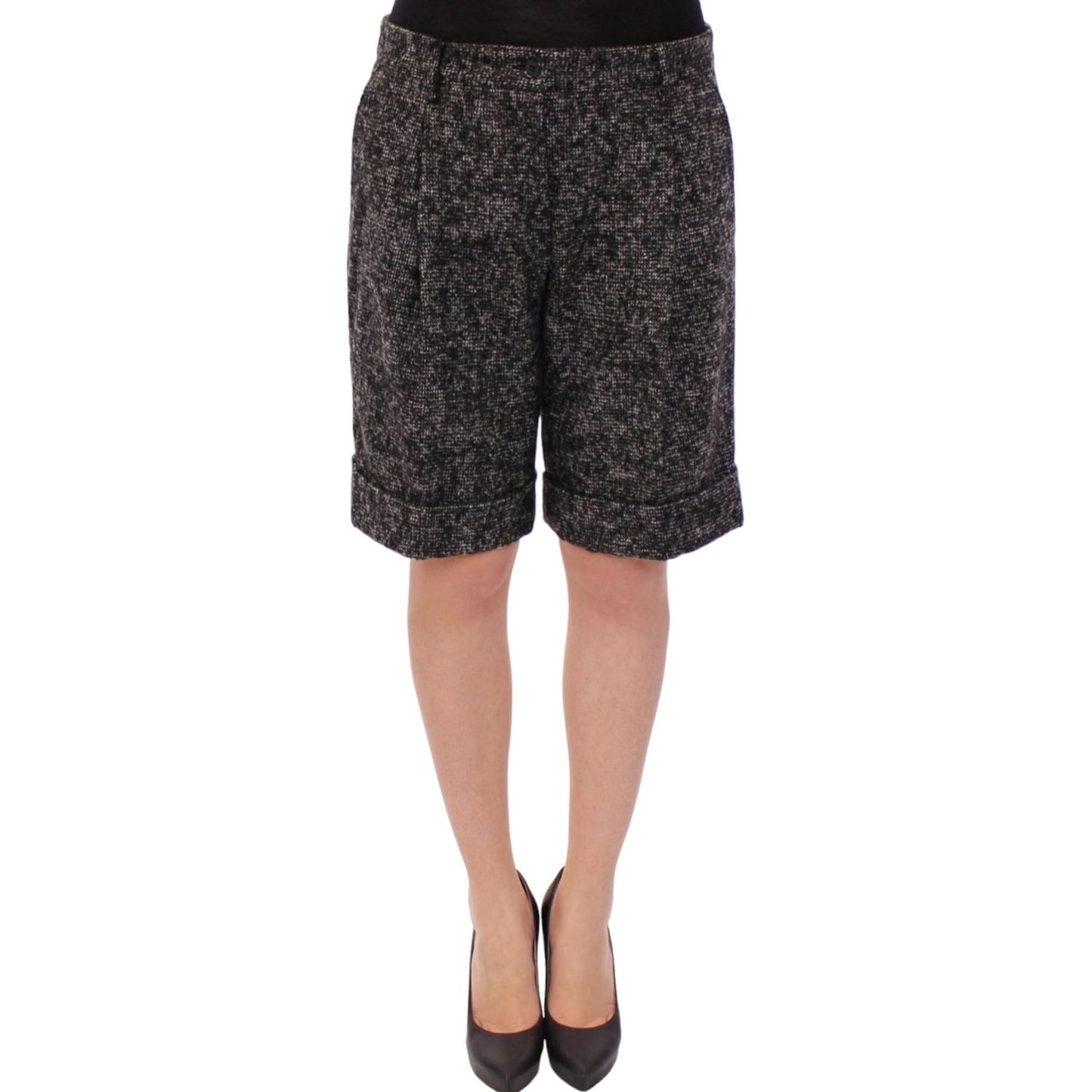 Dolce & Gabbana Elegant Gray Alpaca Blend Shorts Dolce & Gabbana Rosy Brown