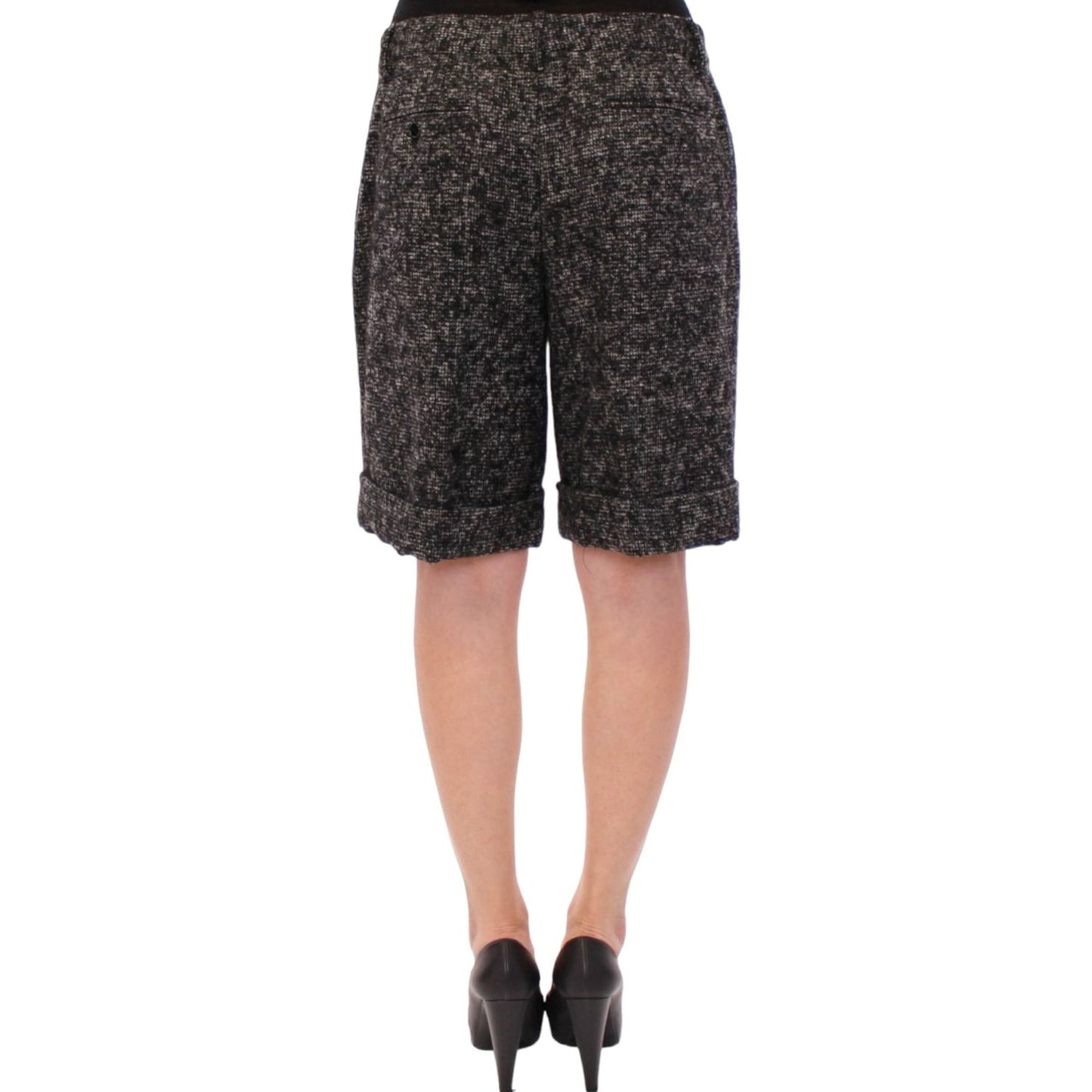 Dolce & Gabbana Elegant Gray Alpaca Blend Shorts Dolce & Gabbana Dark Slate Gray