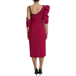 Dolce & Gabbana Elegant Purple Silk Midi Sheath Dress Dolce & Gabbana Brown