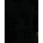 Dolce & Gabbana Black Floral Lace Cotton Bodycon Dress DR281038-40