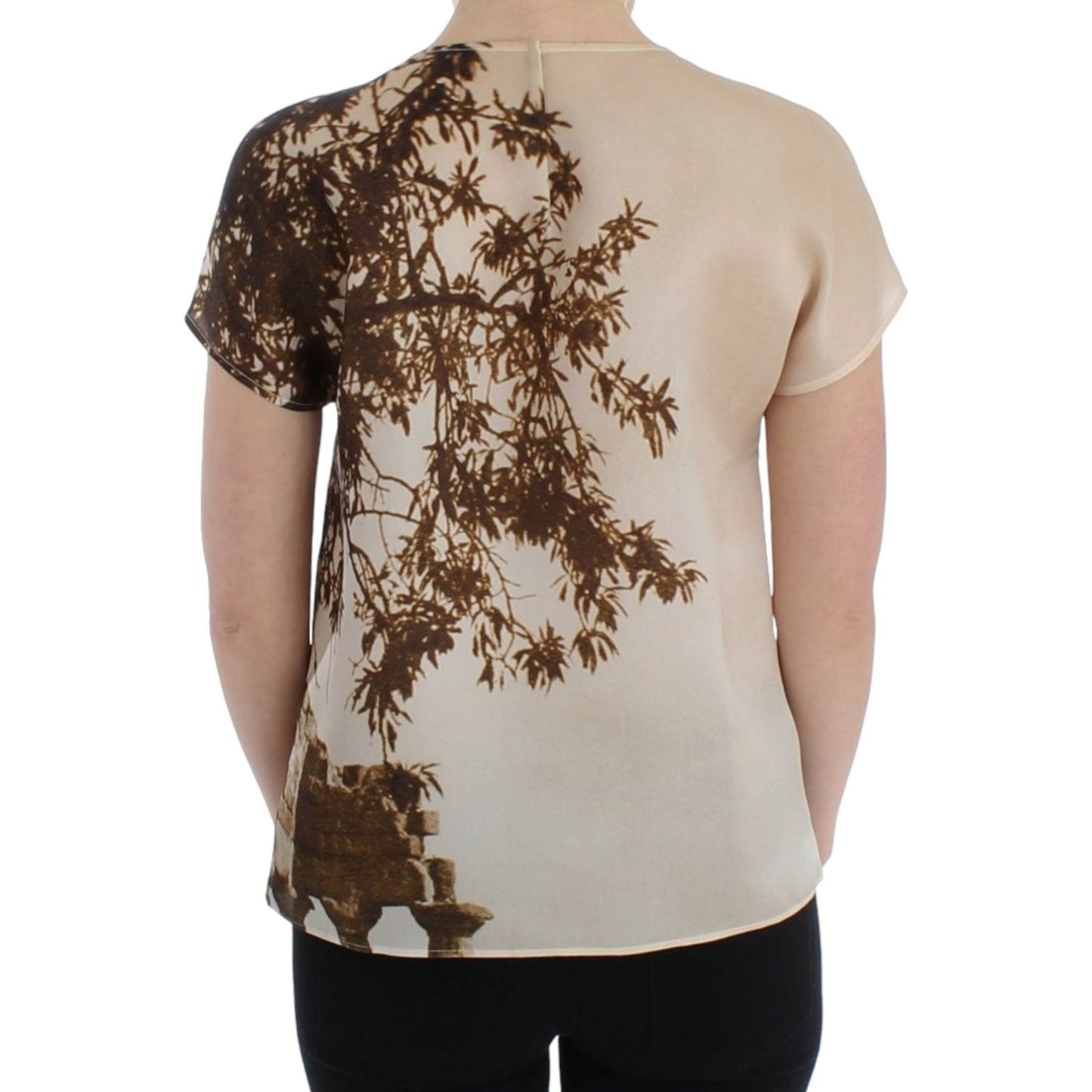 Dolce & Gabbana Enchanted Sicily Taormina Print Silk Blouse Dolce & Gabbana Dark Gray