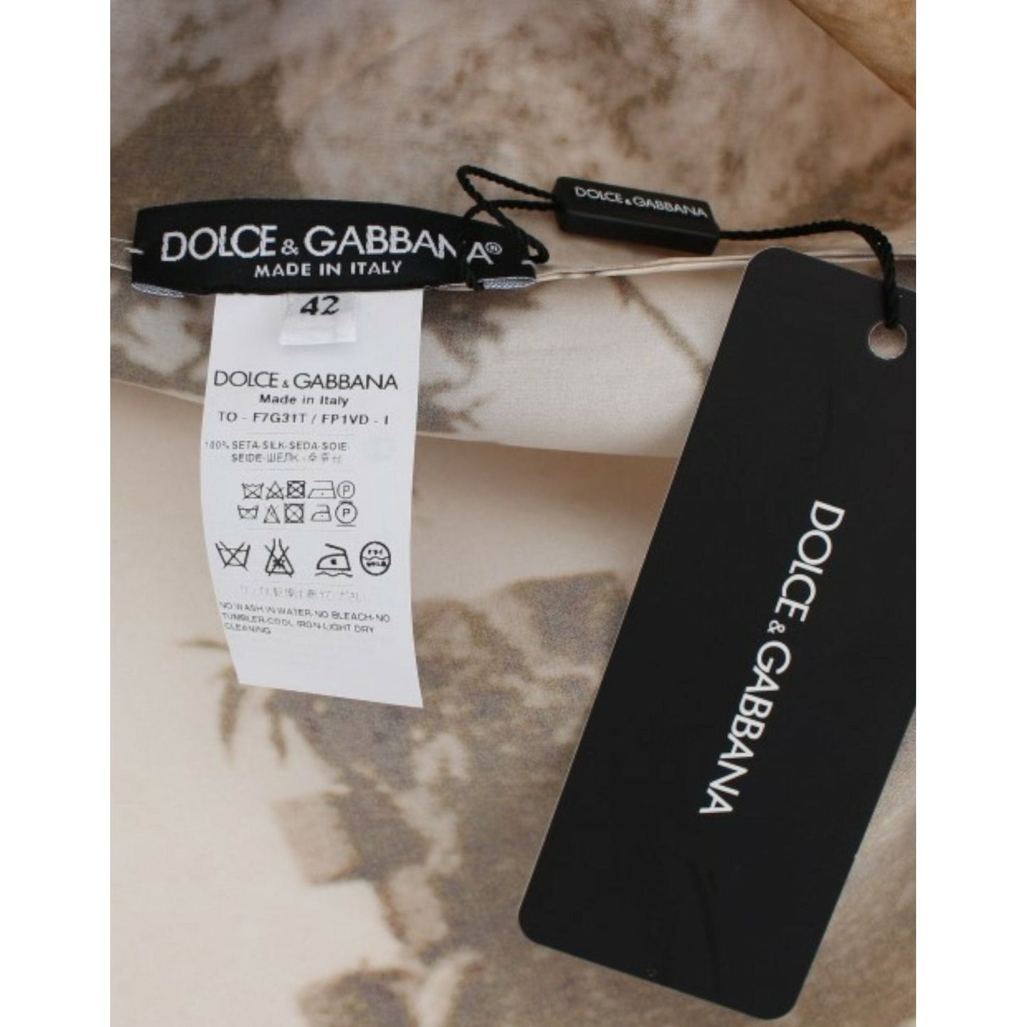 Dolce & Gabbana Enchanted Sicily Taormina Print Silk Blouse Dolce & Gabbana Slate Gray