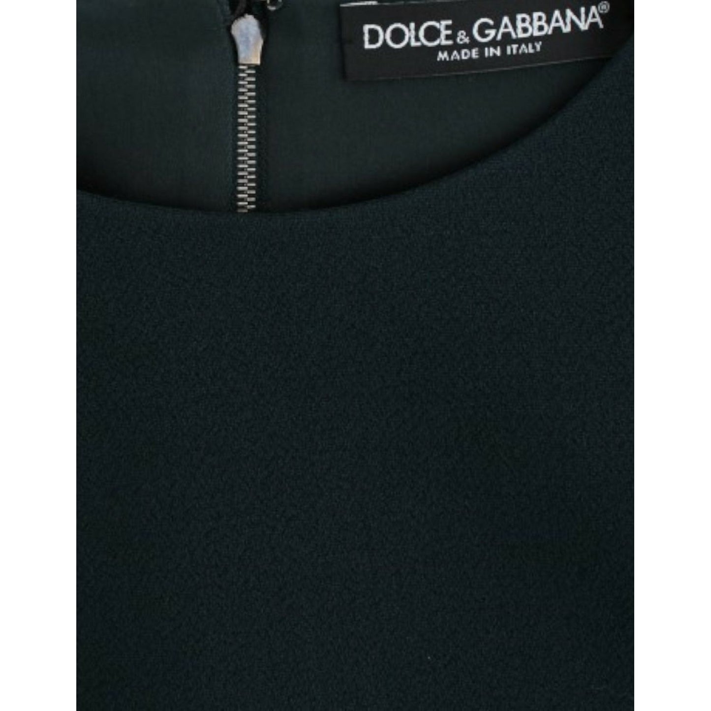 Dolce & Gabbana Enchanted Sicily Green Wool Silk Blend Blouse Dolce & Gabbana Black