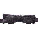 Dolce & Gabbana Elegant Black Paisley Silk-Wool Blend Bow Tie Bow Tie Dolce & Gabbana Dark Slate Gray