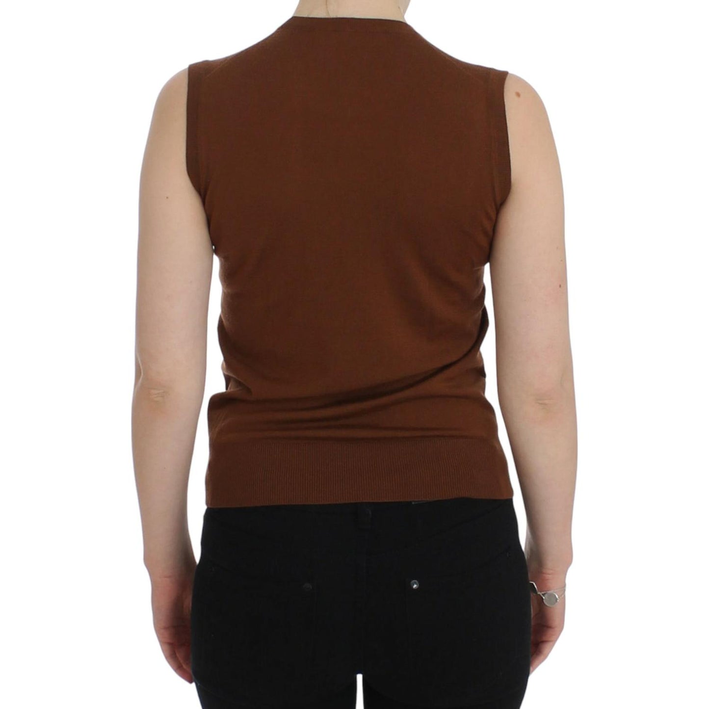 Dolce & Gabbana Timeless Wool and Lace Sleeveless Vest Dolce & Gabbana Black