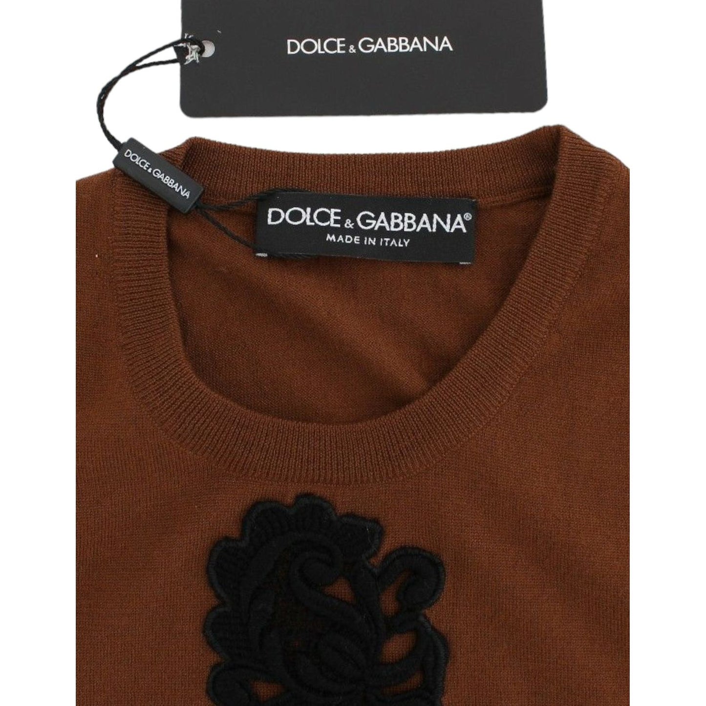 Dolce & Gabbana Timeless Wool and Lace Sleeveless Vest Dolce & Gabbana Dark Slate Gray
