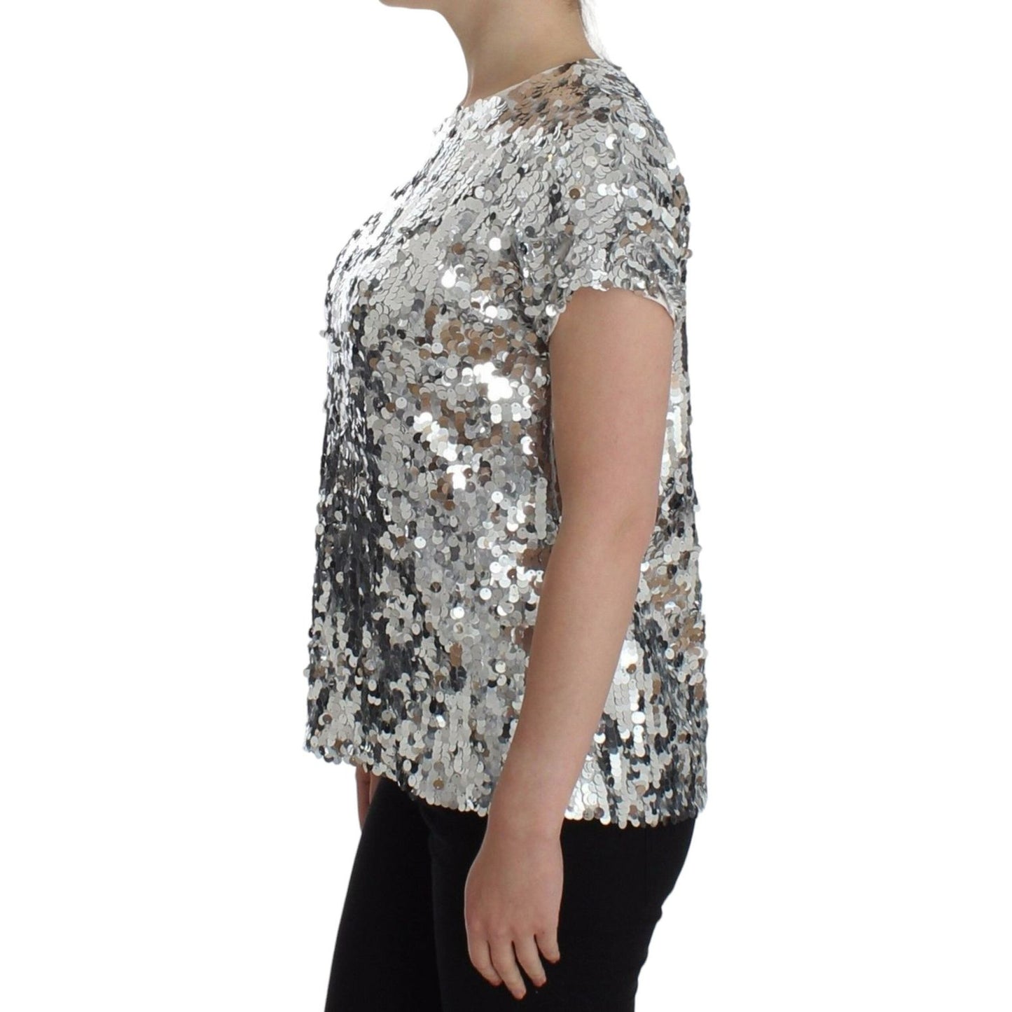 Dolce & Gabbana Enchanted Sicily Sequined Evening Blouse Dolce & Gabbana Rosy Brown