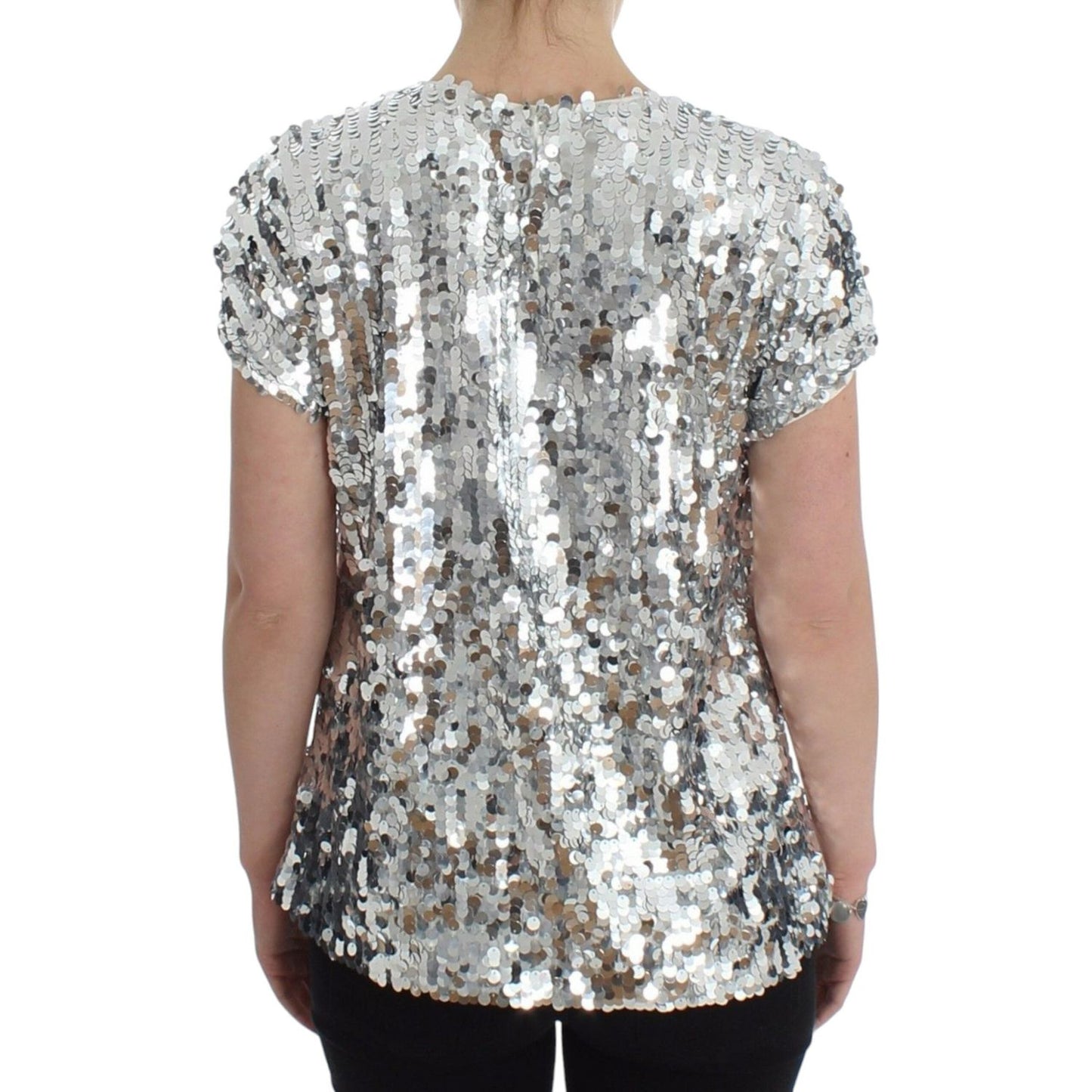 Dolce & Gabbana Enchanted Sicily Sequined Evening Blouse Dolce & Gabbana Rosy Brown