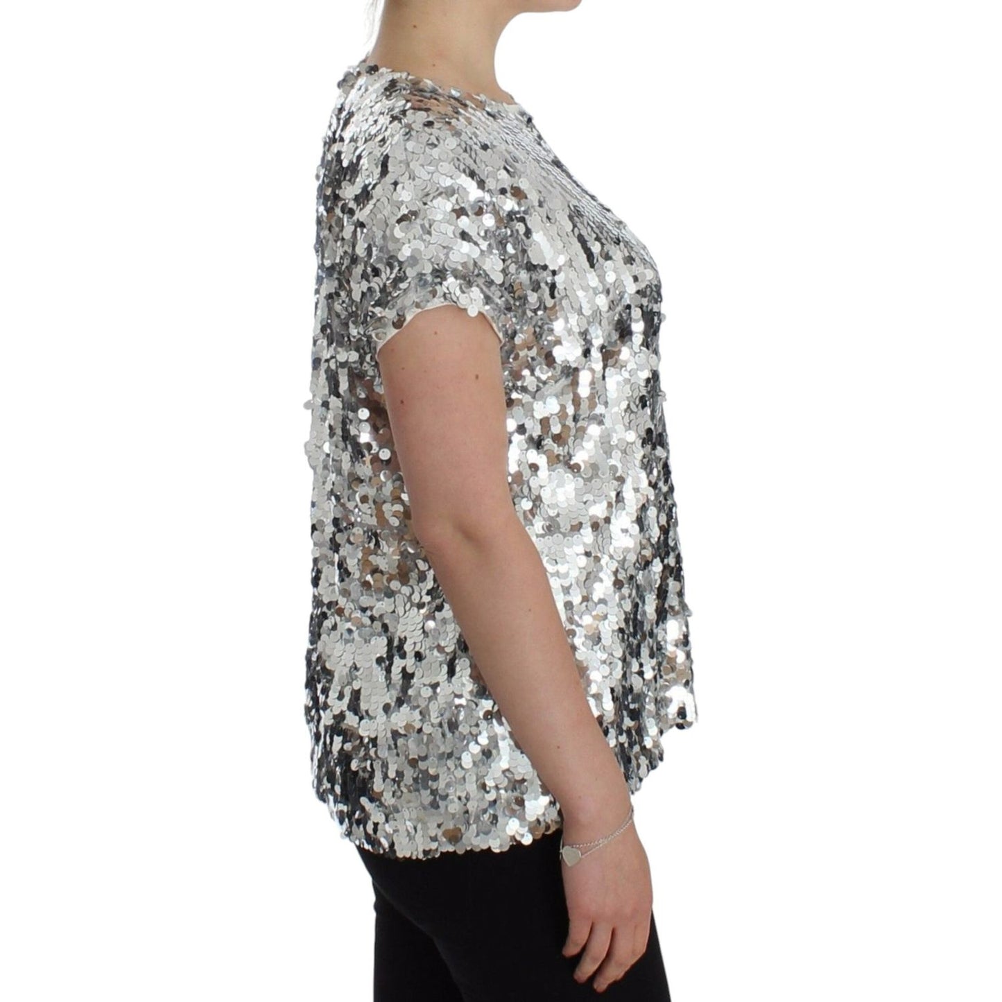 Dolce & Gabbana Enchanted Sicily Sequined Evening Blouse Dolce & Gabbana Rosy Brown