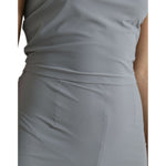 Dolce & Gabbana Chic Strapless Bodycon Jumpsuit Dress Dolce & Gabbana Slate Gray