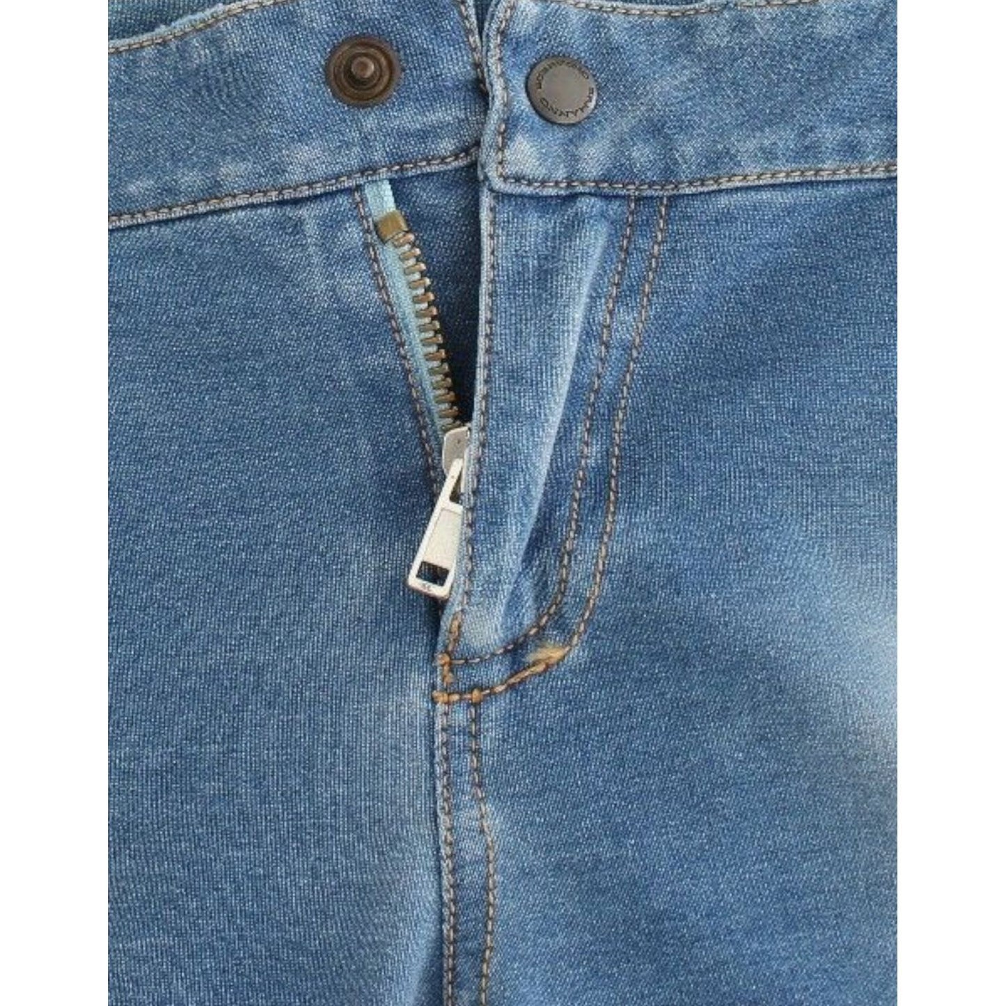 Ermanno Scervino Chic Blue Capri Jeans for Elegant Summers Jeans & Pants Ermanno Scervino Slate Gray