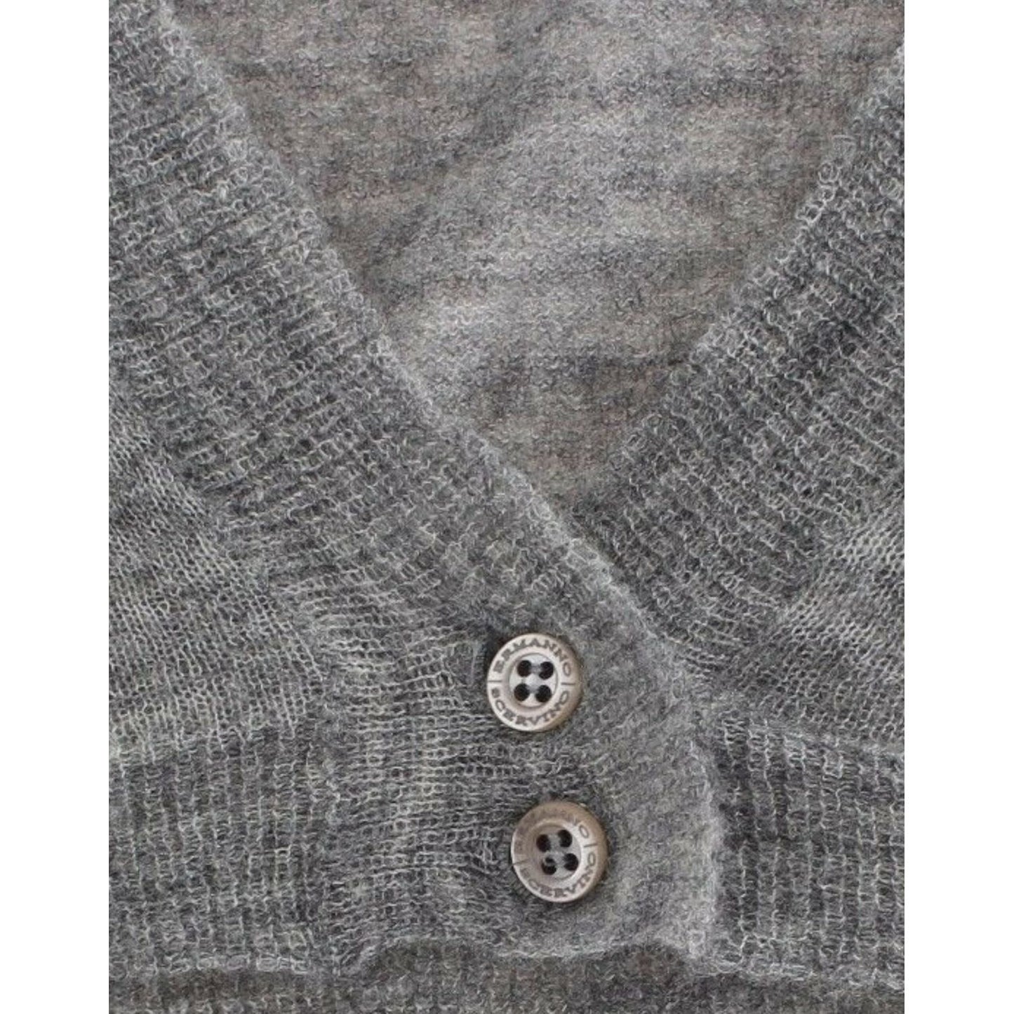 Ermanno Scervino Chic Alpaca Wool Blend Bolero Ermanno Scervino Dim Gray