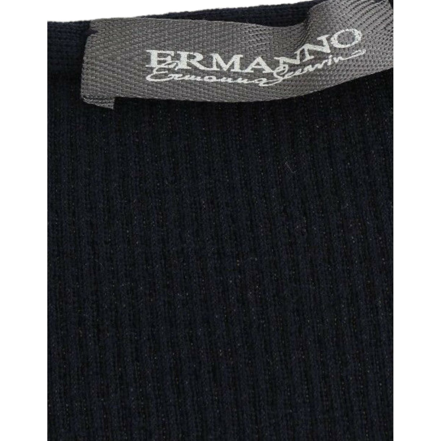 Ermanno Scervino Chic Blue Wool Blend Sweater Ermanno Scervino Black