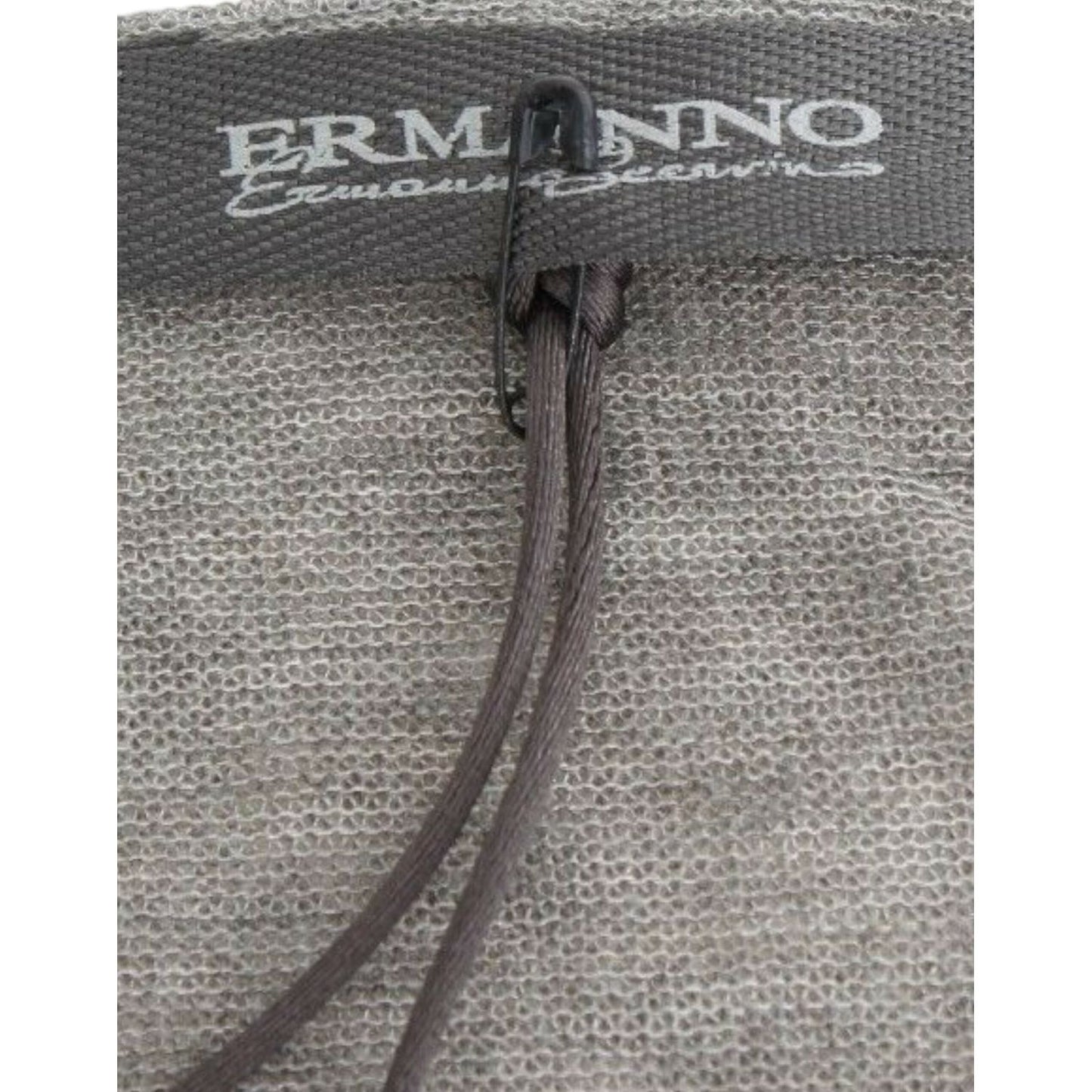 Ermanno Scervino Elegant Gray Wool Blend Deep V-neck Sweater Ermanno Scervino Slate Gray