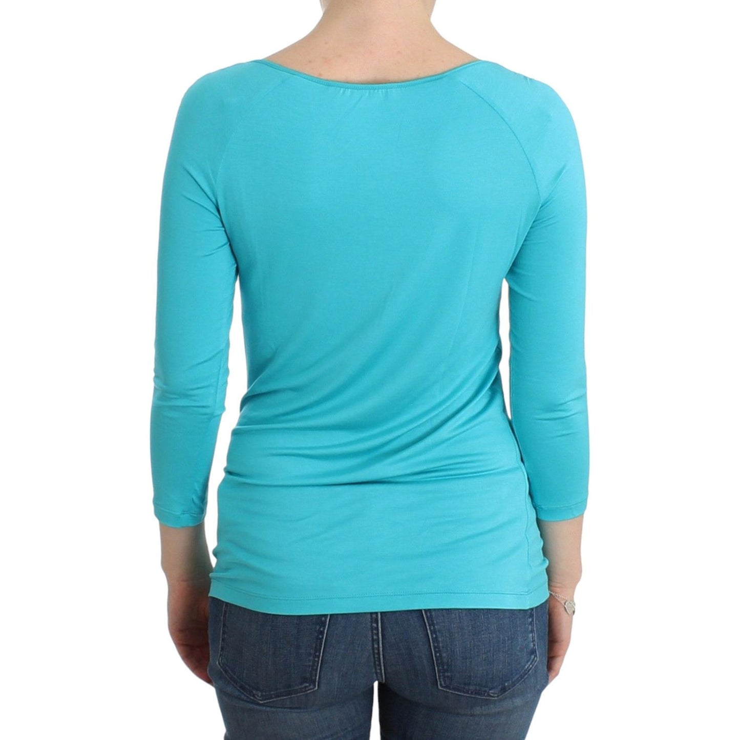 Ermanno Scervino Elegant Blue Modal Blend Top Ermanno Scervino Medium Turquoise