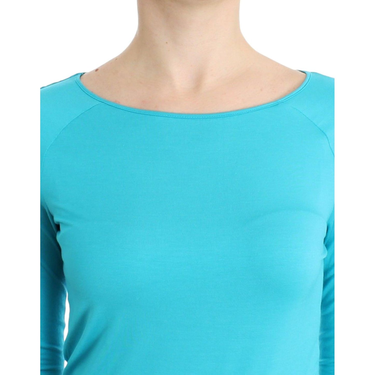 Ermanno Scervino Elegant Blue Modal Blend Top Ermanno Scervino Medium Turquoise
