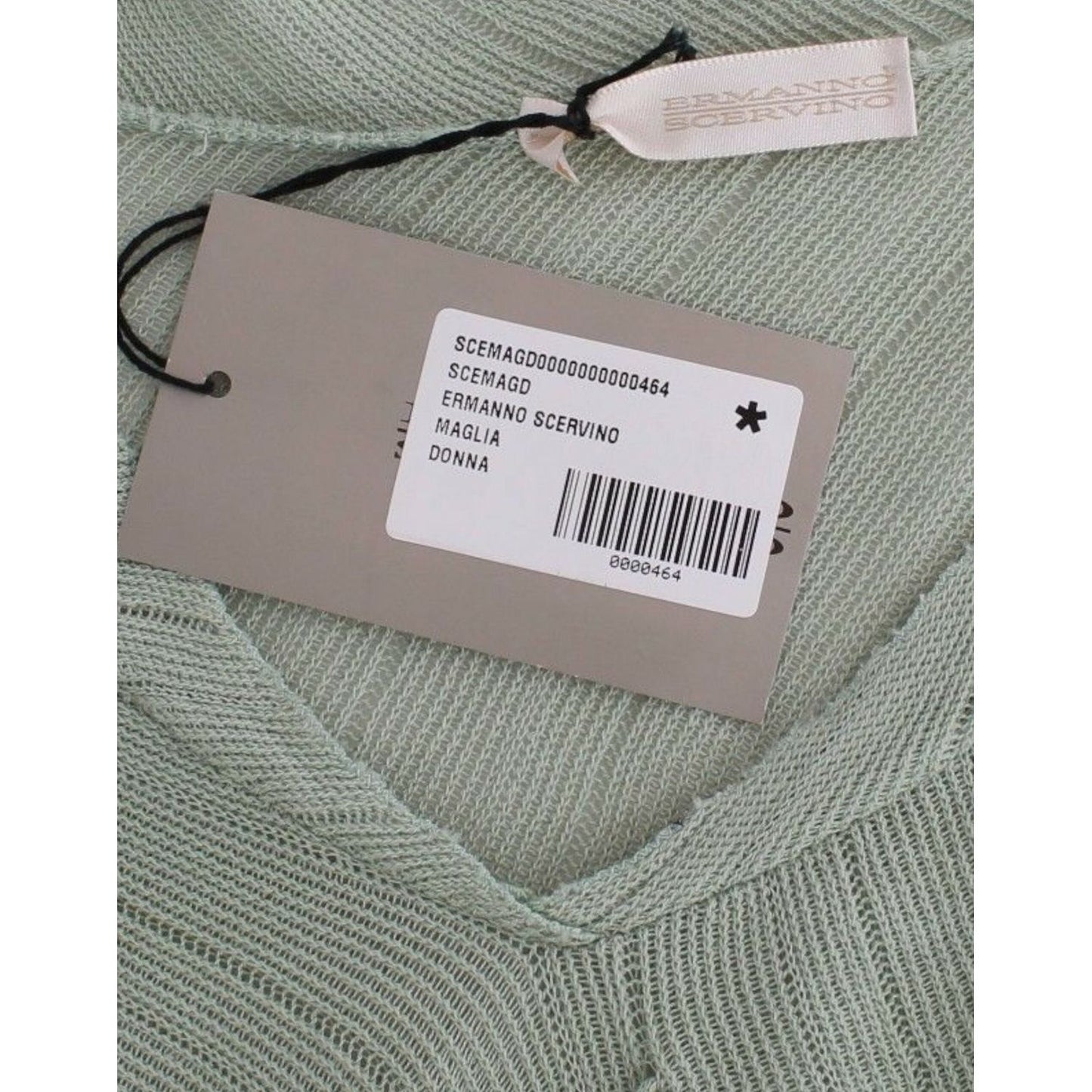 Ermanno Scervino Chic Green Knitted Top – Ethereal Elegance Ermanno Scervino Light Slate Gray