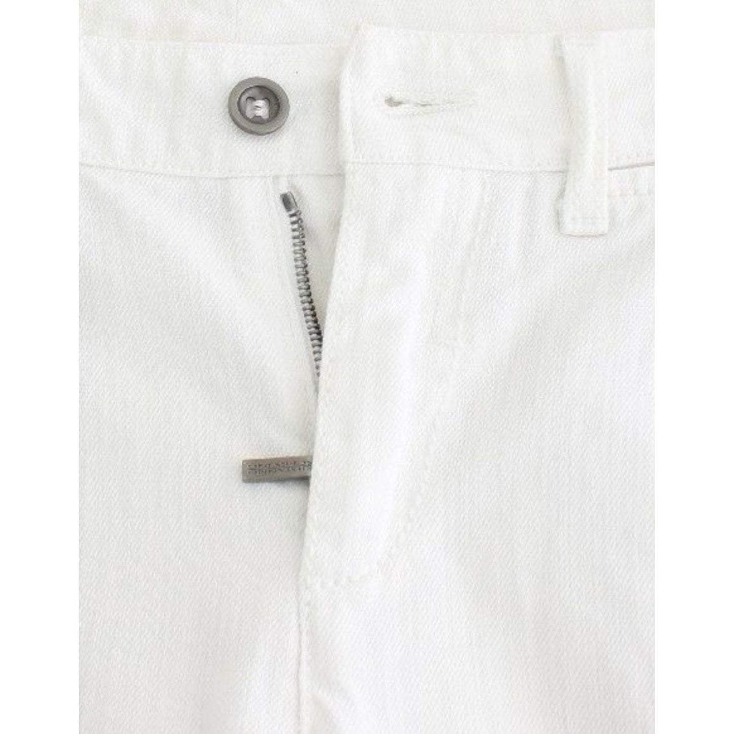 Ermanno Scervino Chic White Cropped Jeans for Sophisticated Style Ermanno Scervino Lavender