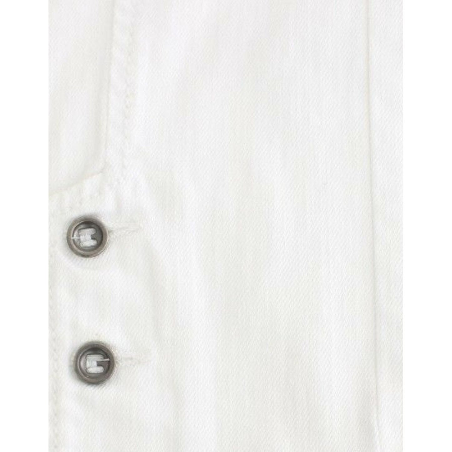 Ermanno Scervino Chic White Cropped Jeans for Sophisticated Style Ermanno Scervino White Smoke