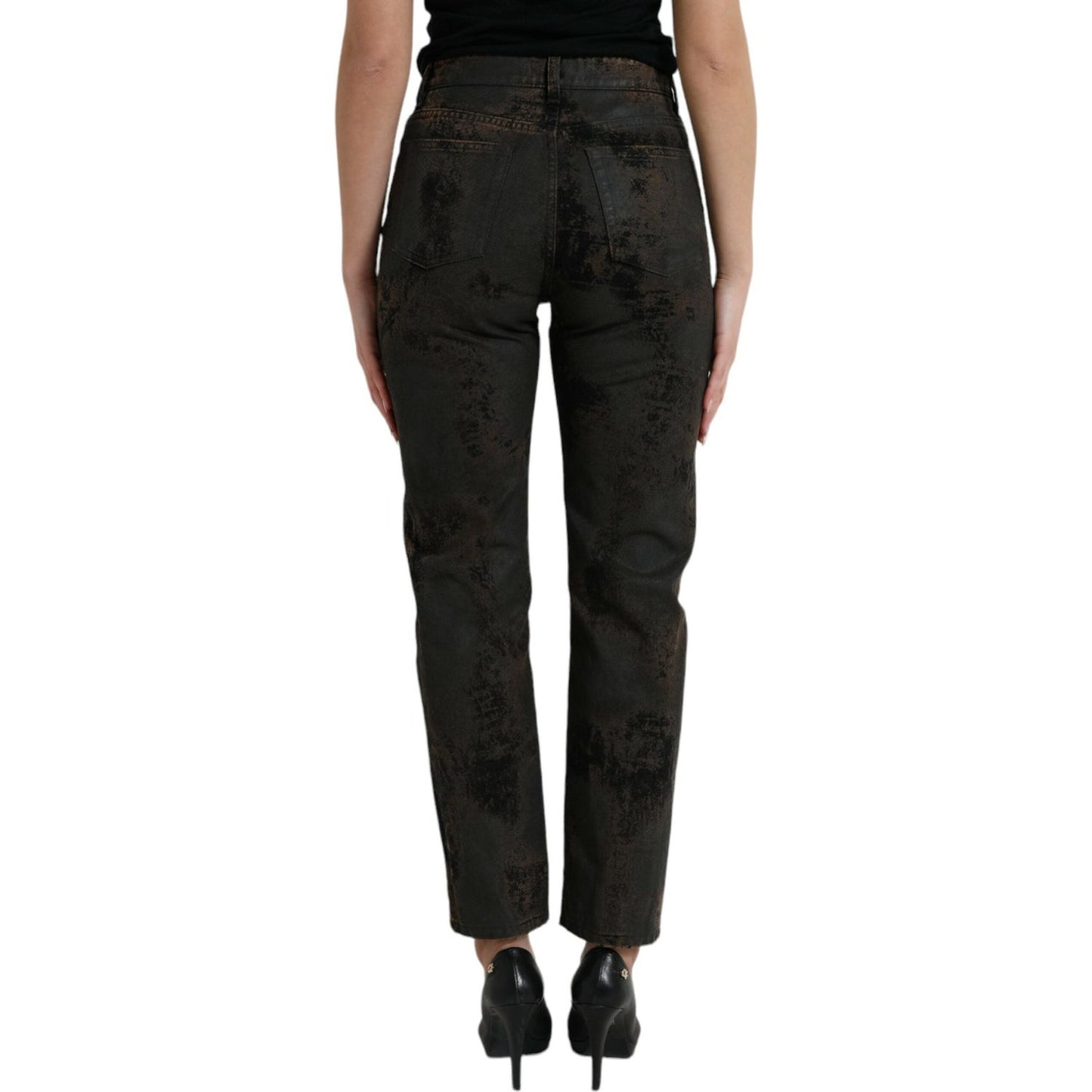 Dolce & Gabbana Chic Boyfriend Mid Waist Stretch Jeans Dolce & Gabbana Black