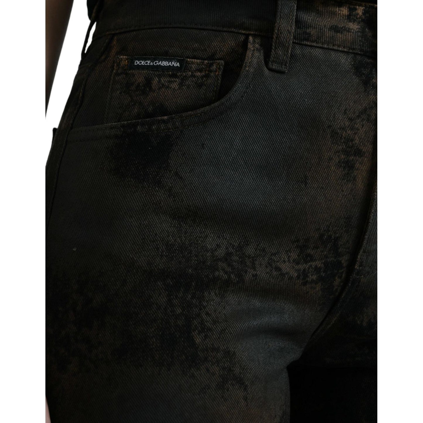 Dolce & Gabbana Chic Boyfriend Mid Waist Stretch Jeans Dolce & Gabbana Black