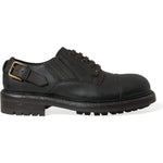 Dolce & Gabbana Elegant Mens Leather Derby Dress Shoes Dolce & Gabbana Dark Slate Gray