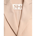 Dolce & Gabbana Elegant Beige Single-Breasted Trench Coat Dolce & Gabbana Wheat