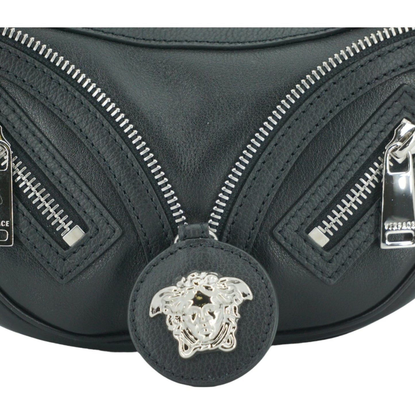 Versace Elegant Black Mini Hobo Shoulder Bag Versace Dark Slate Gray
