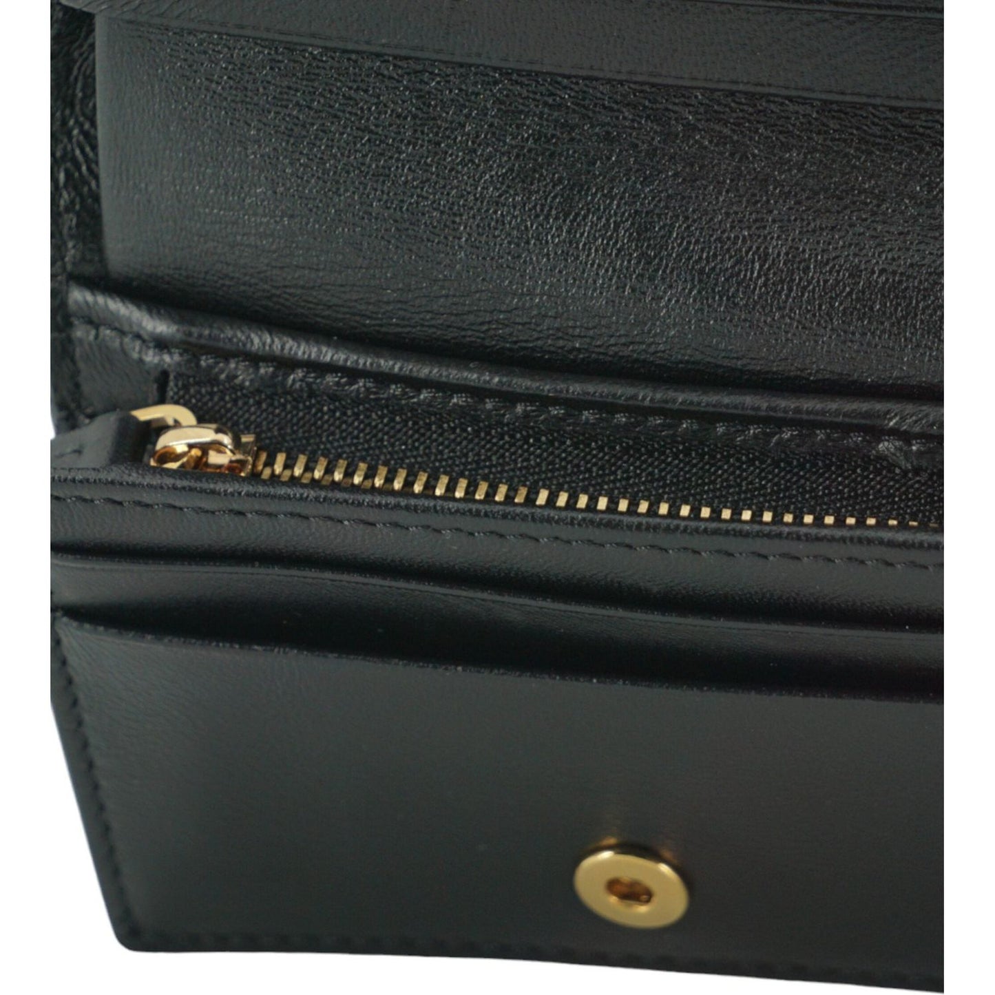 Versace Brown Calf Leather Compact Wallet Versace