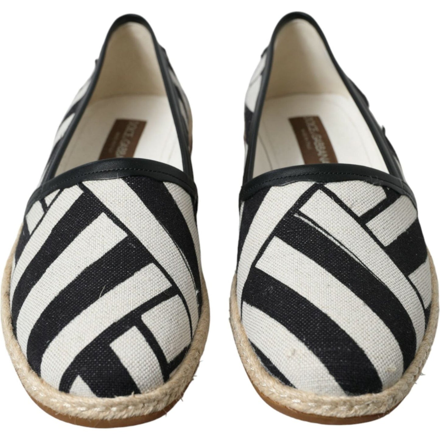 Dolce & Gabbana Chic Striped Canvas Espadrilles Dolce & Gabbana Gray