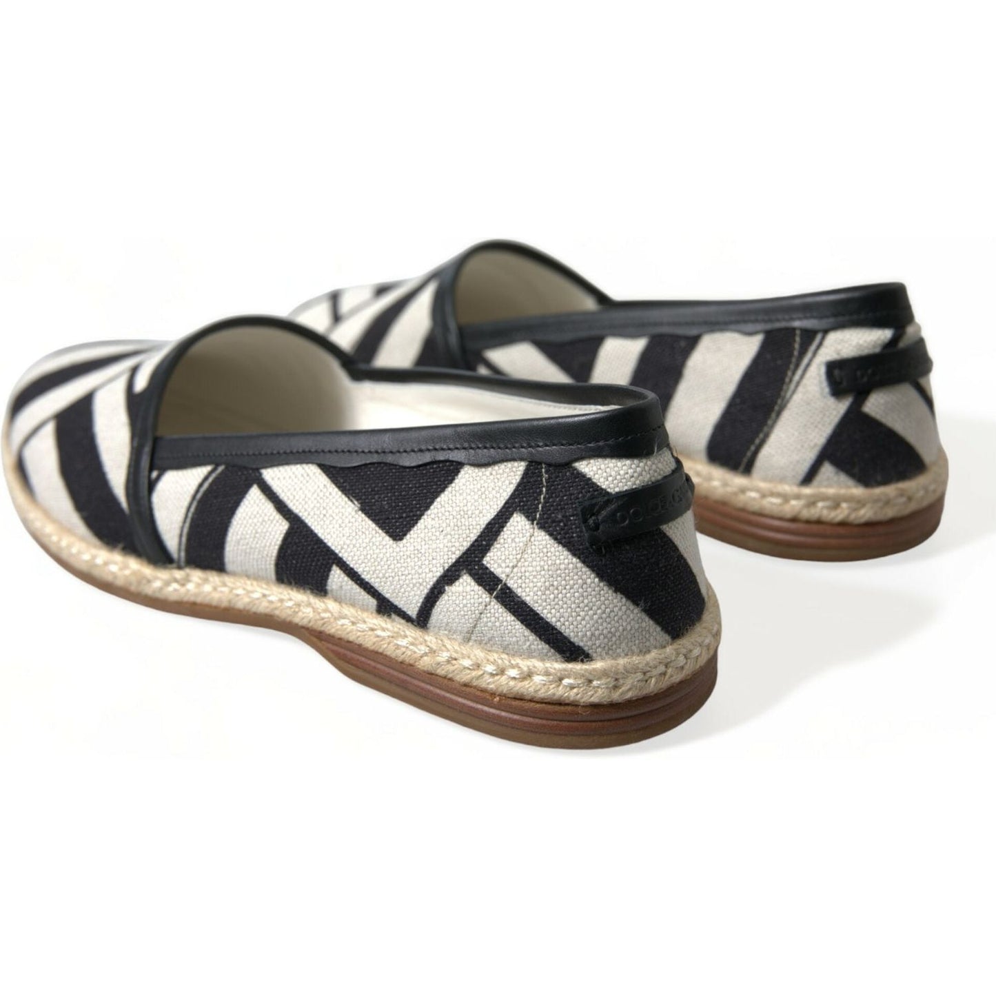 Dolce & Gabbana Chic Striped Canvas Espadrilles Dolce & Gabbana Light Gray